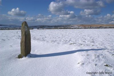 Men Scrytha, Near Penzance, on a Snowy Morning