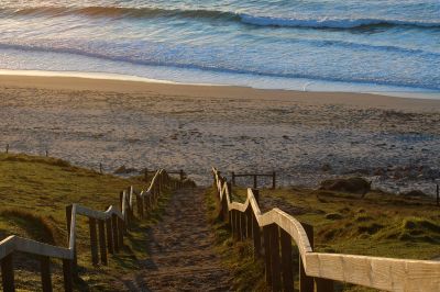 Steps down to the beach