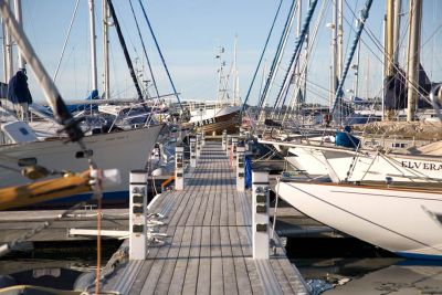 Yachts Moored at Mylor Marina