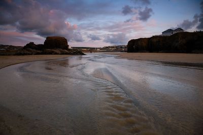 Perranporth Beach towards Dusk