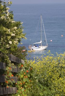 Yacht off Portsatho