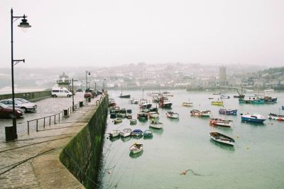 St Ives Harbour on a Foggy Day