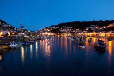 Looe Harbour at Dusk